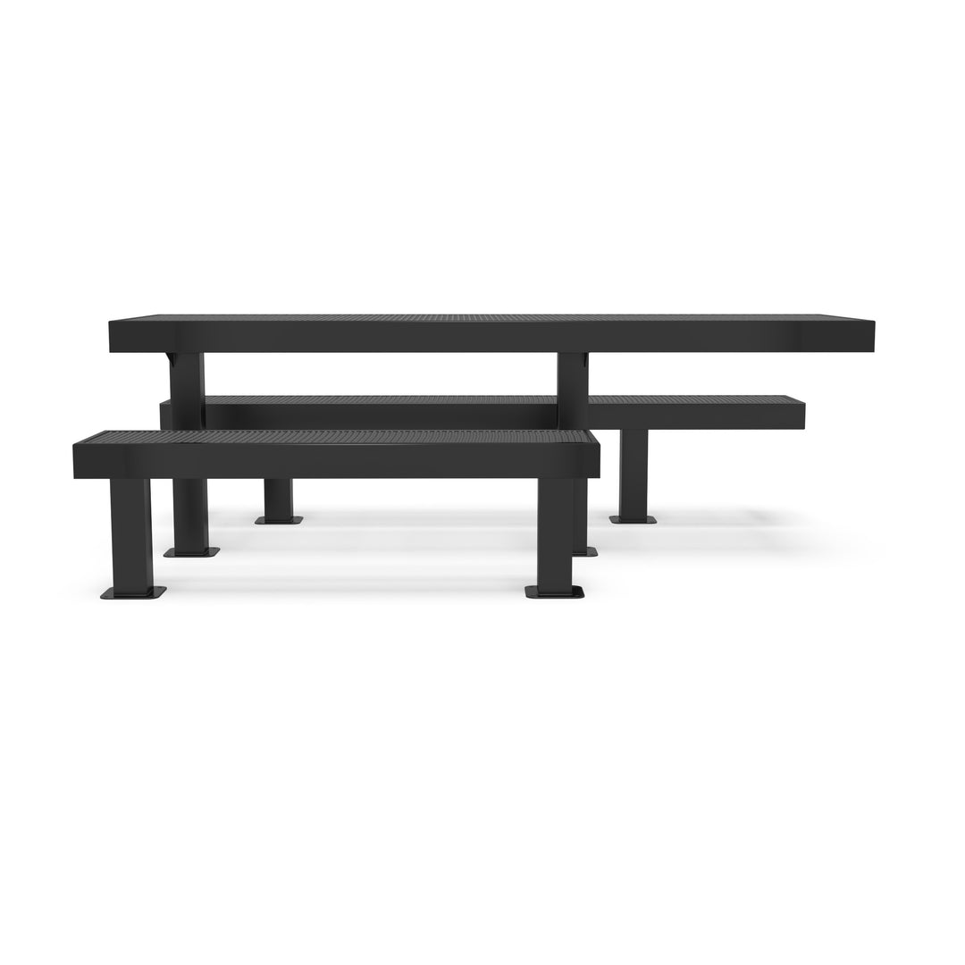 Mounted Designer Side by Side Diamond Picnic Table