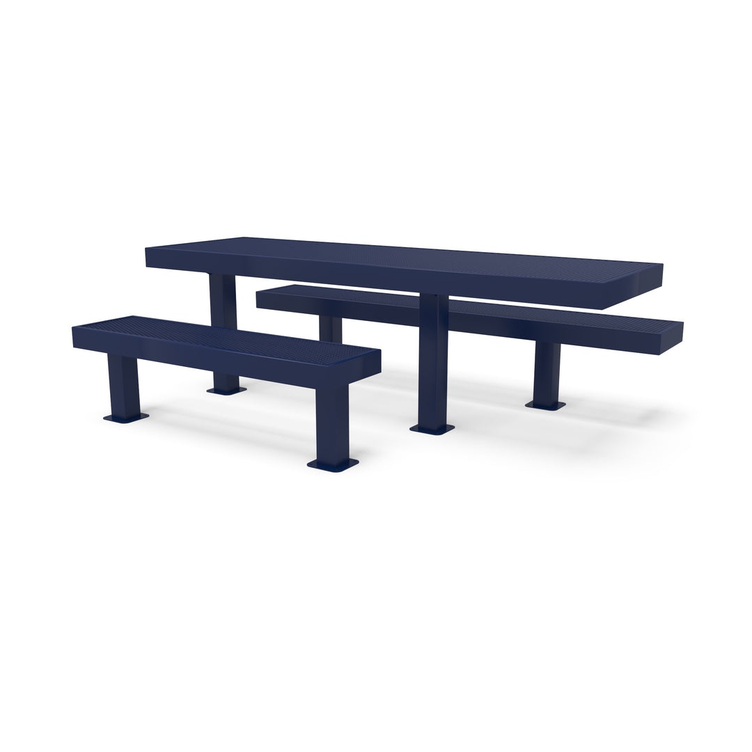 Mounted Designer Side by Side Diamond Picnic Table