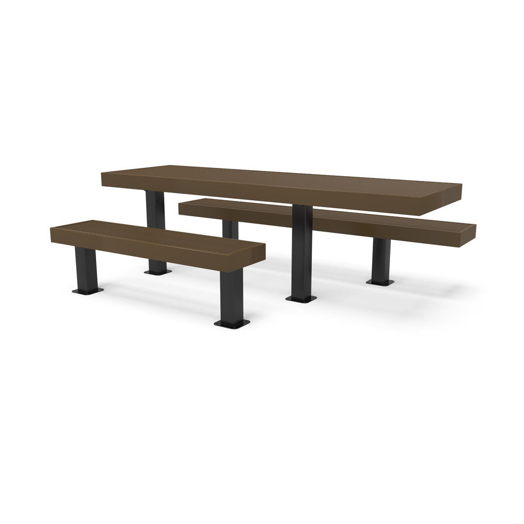 Mounted Designer Side by Side Diamond Picnic Table