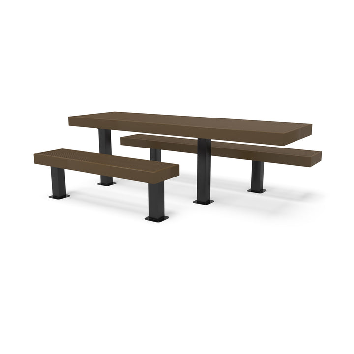 Mounted Designer Side by Side Diamond Picnic Table