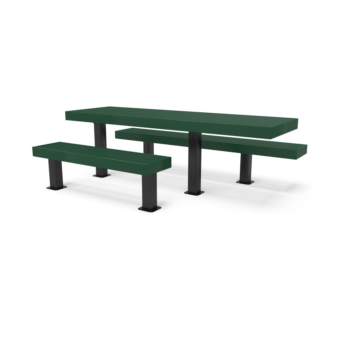 Mounted Designer Side by Side Diamond Picnic Table