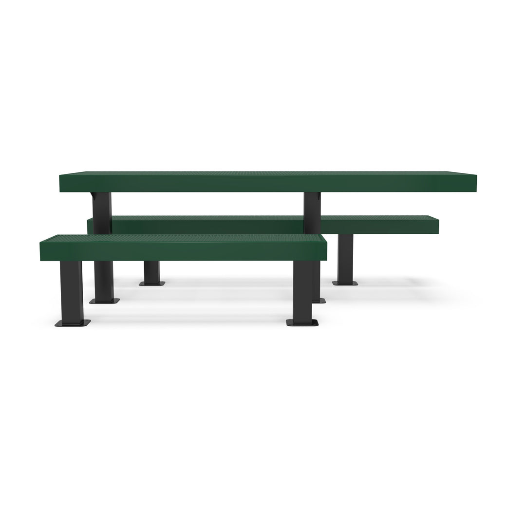 Mounted Designer Side by Side Diamond Picnic Table