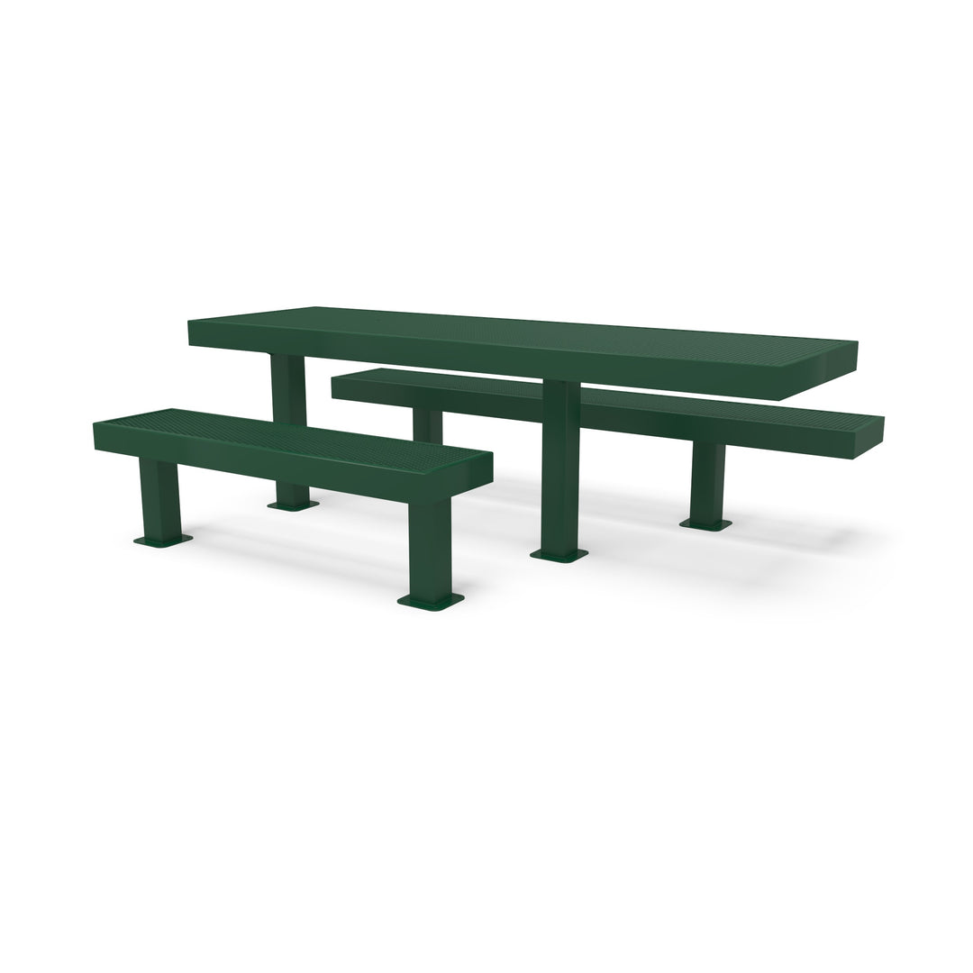 Mounted Designer Side by Side Diamond Picnic Table