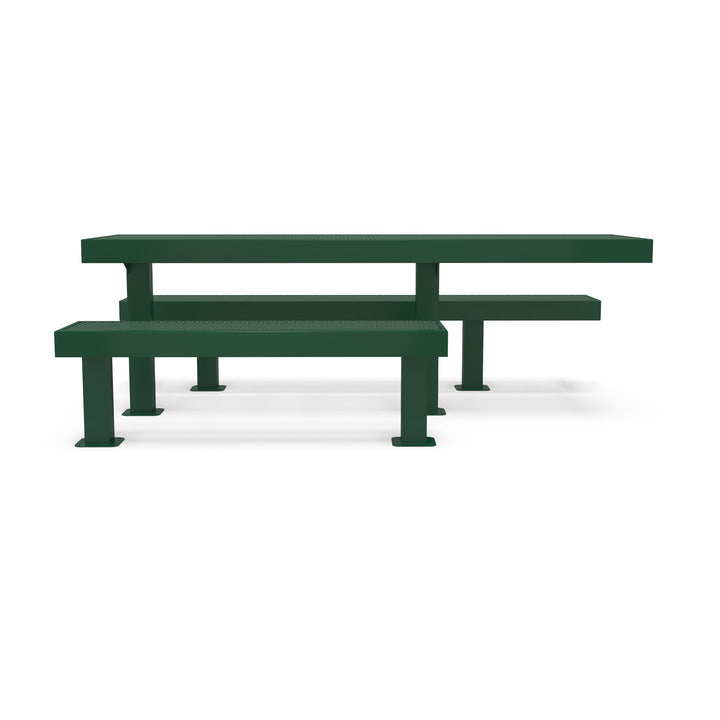Mounted Designer Side by Side Diamond Picnic Table