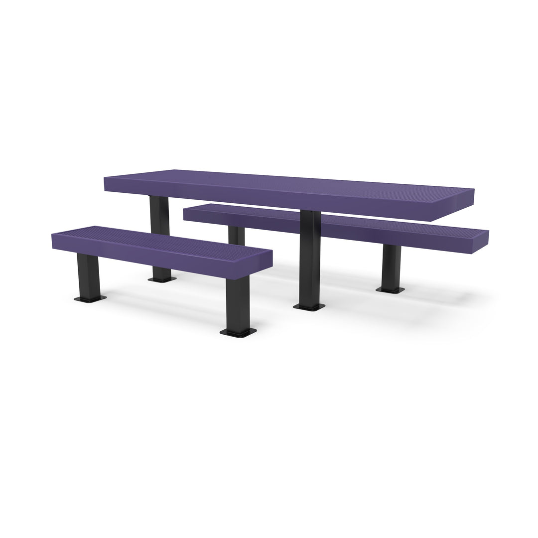 Mounted Designer Side by Side Diamond Picnic Table