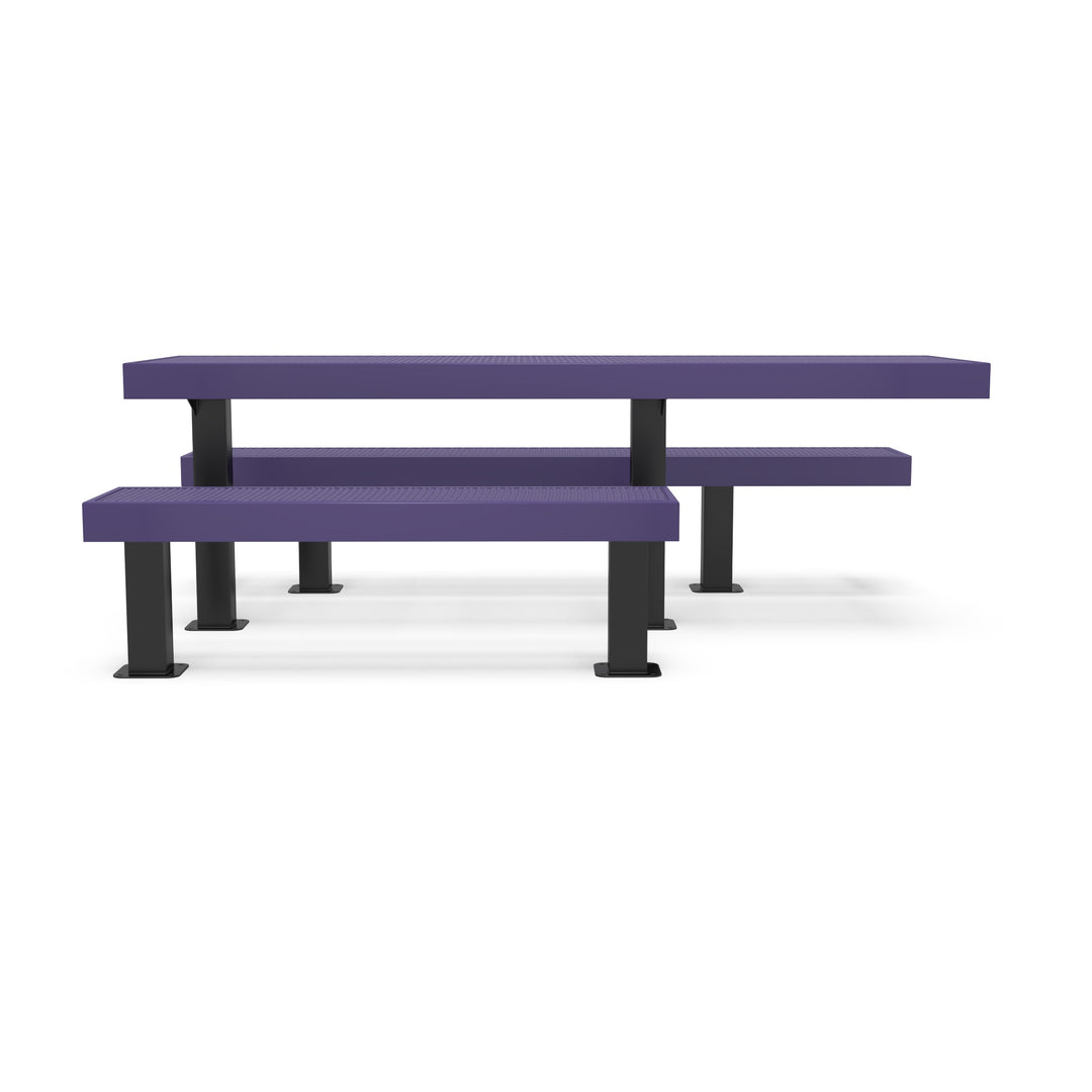 Mounted Designer Side by Side Diamond Picnic Table