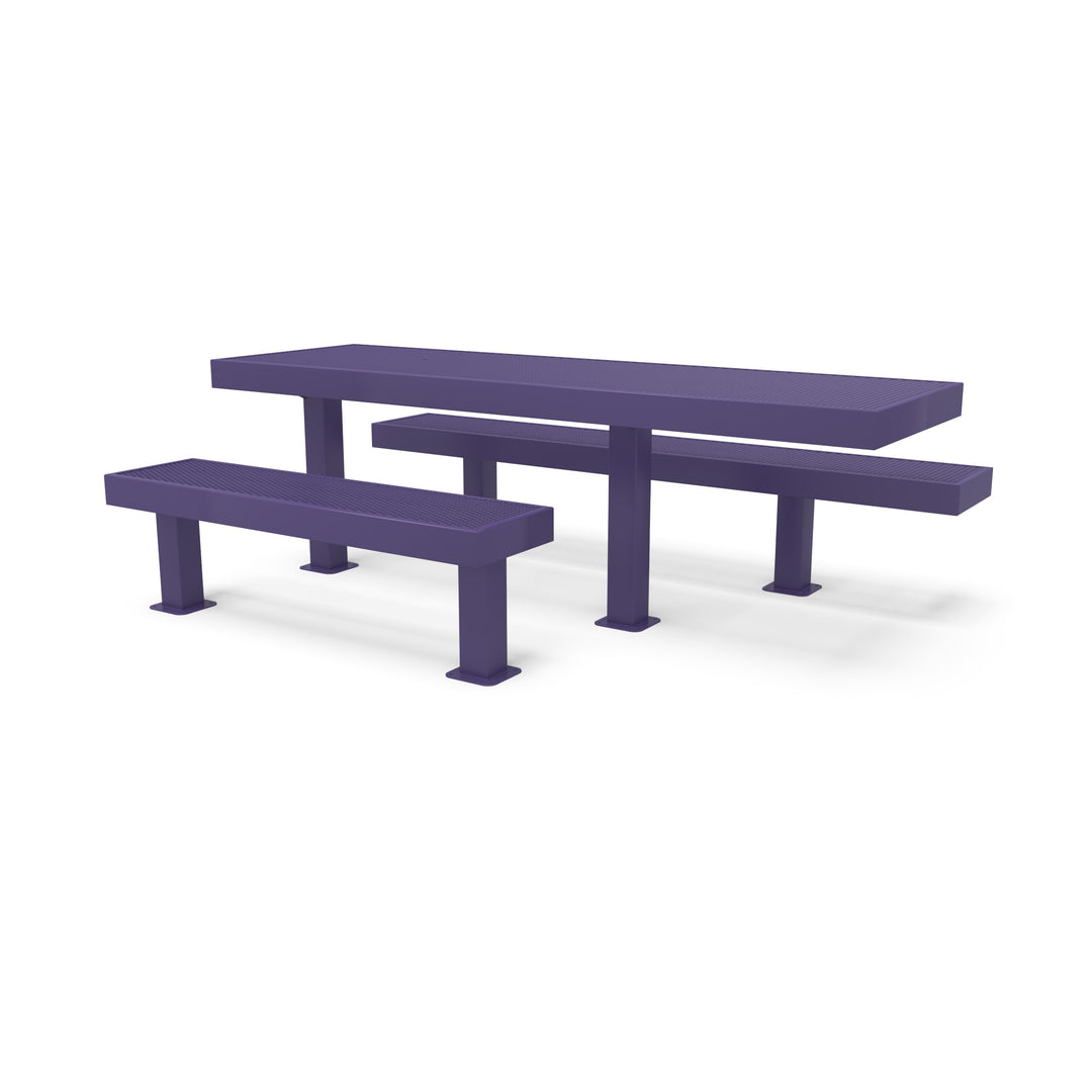 Mounted Designer Side by Side Diamond Picnic Table
