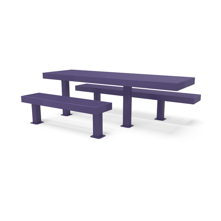 Mounted Designer Side by Side Diamond Picnic Table