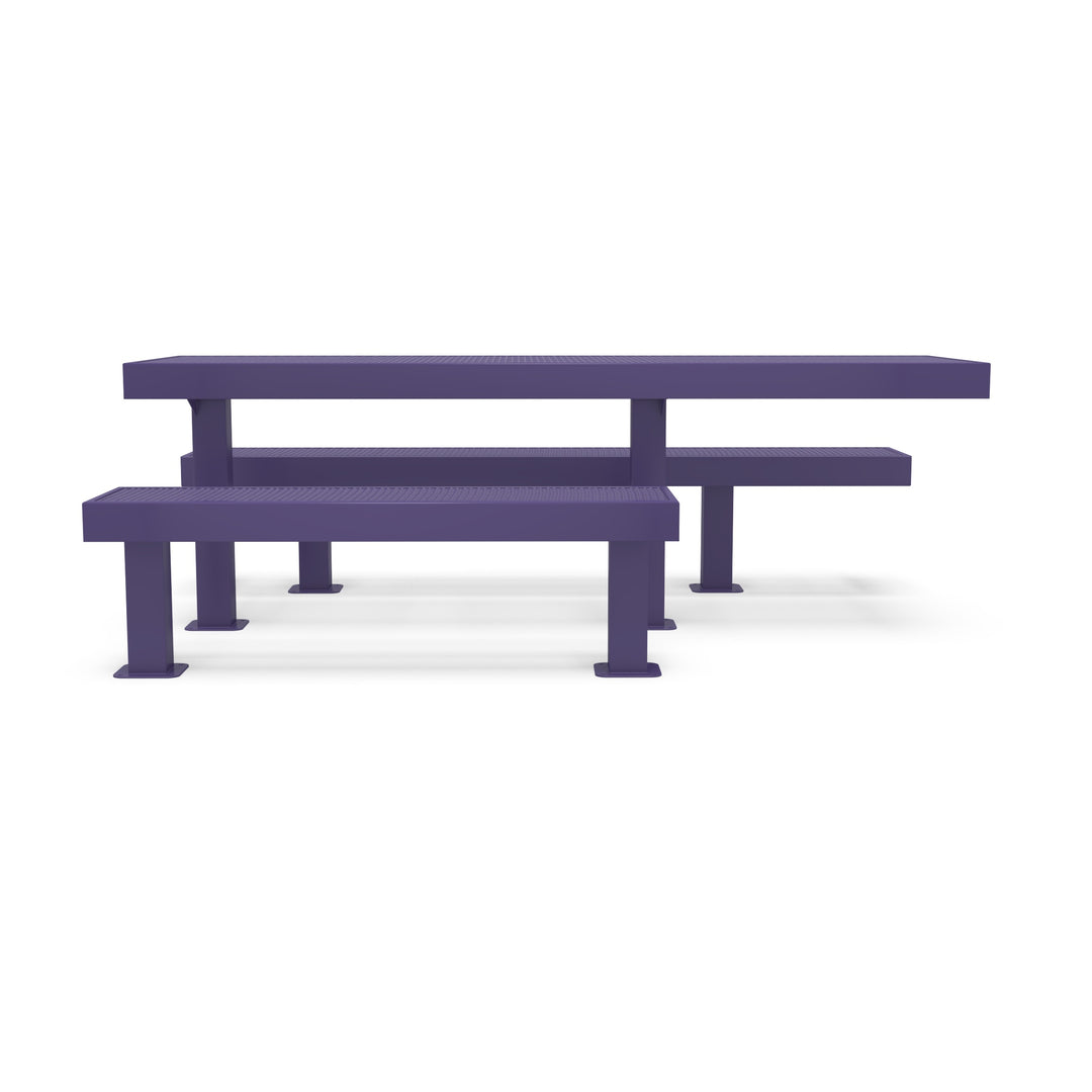Mounted Designer Side by Side Diamond Picnic Table