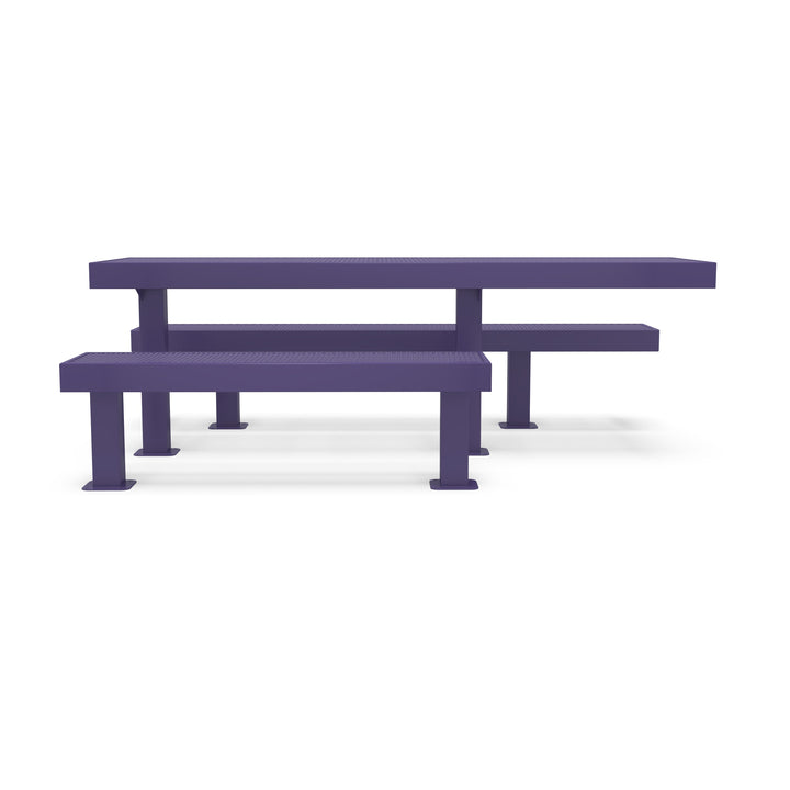 Mounted Designer Side by Side Diamond Picnic Table