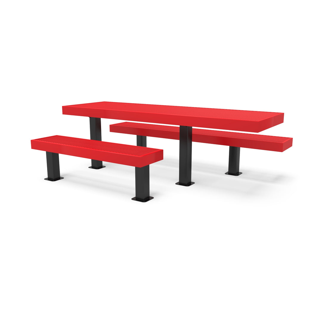 Mounted Designer Side by Side Diamond Picnic Table