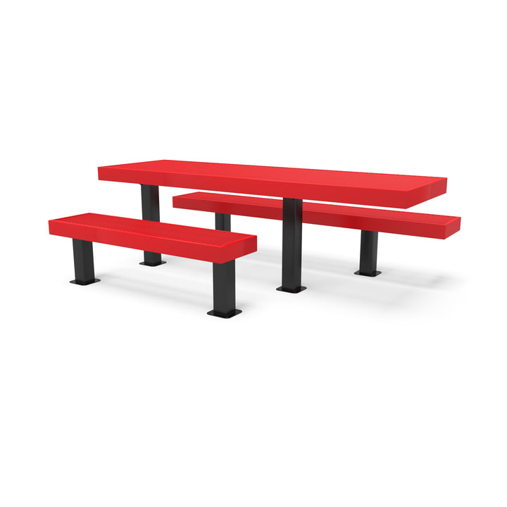 Mounted Designer Side by Side Diamond Picnic Table