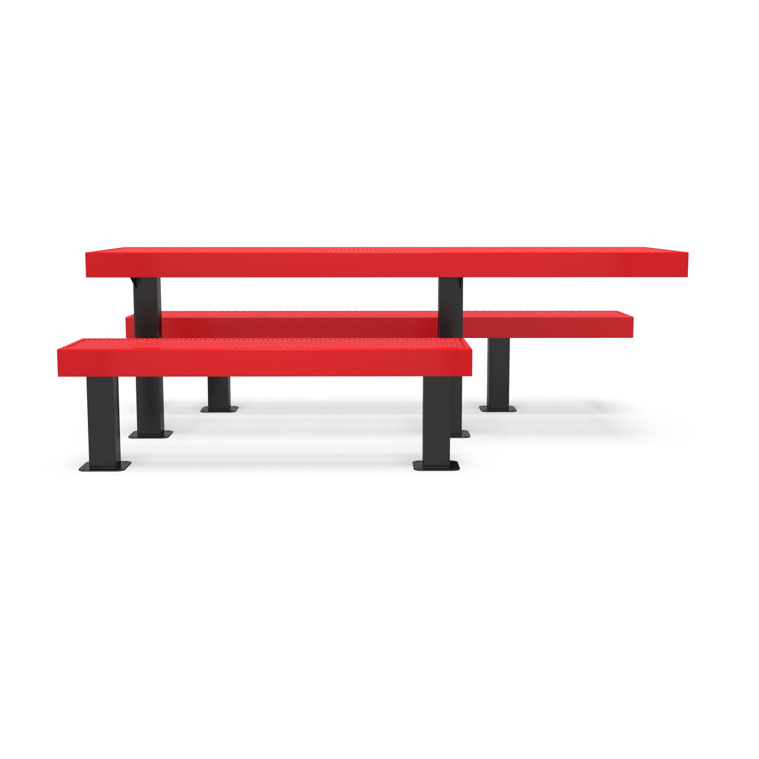 Mounted Designer Side by Side Diamond Picnic Table