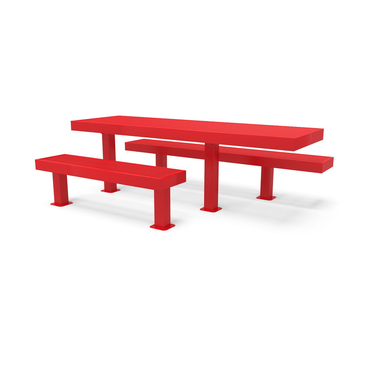 Mounted Designer Side by Side Diamond Picnic Table