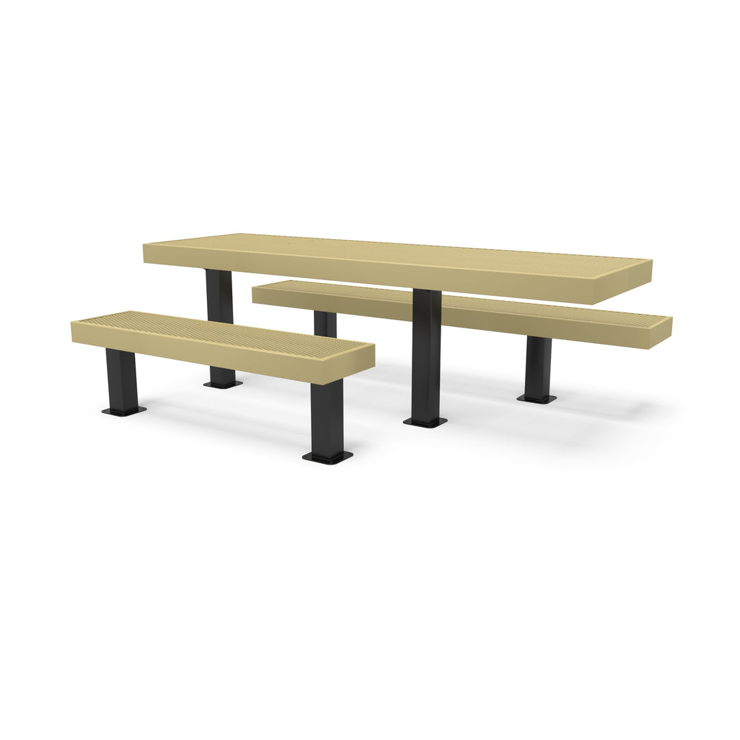 Mounted Designer Side by Side Diamond Picnic Table