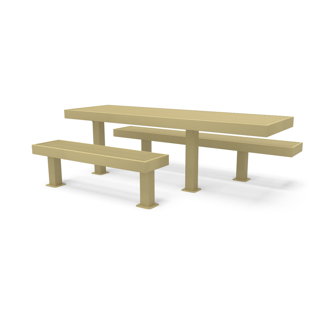 Mounted Designer Side by Side Diamond Picnic Table