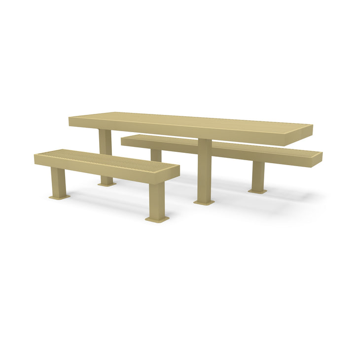 Mounted Designer Side by Side Diamond Picnic Table