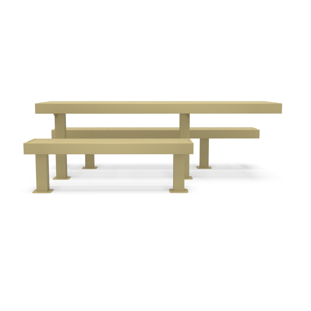 Mounted Designer Side by Side Diamond Picnic Table