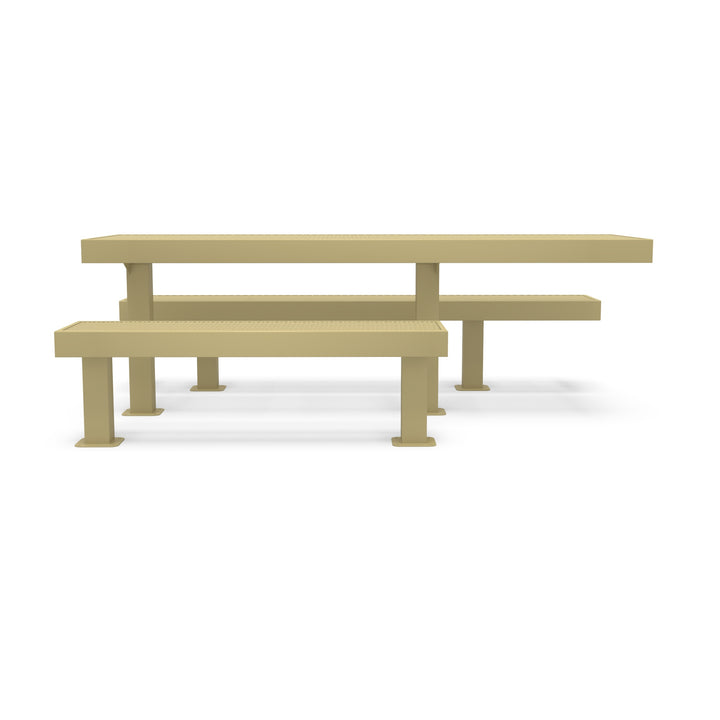 Mounted Designer Side by Side Diamond Picnic Table