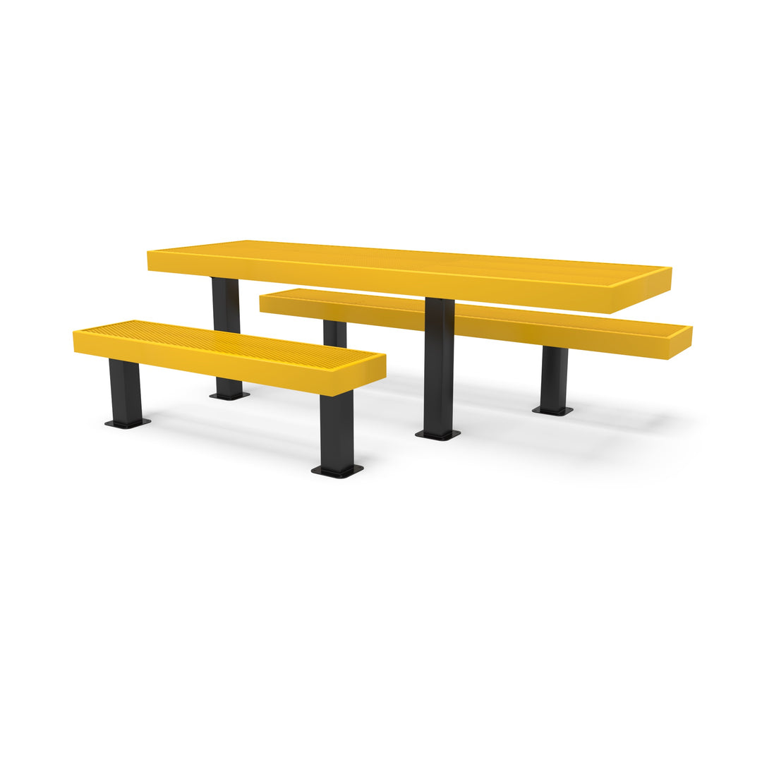 Mounted Designer Side by Side Diamond Picnic Table