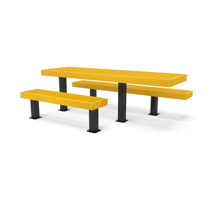 Mounted Designer Side by Side Diamond Picnic Table