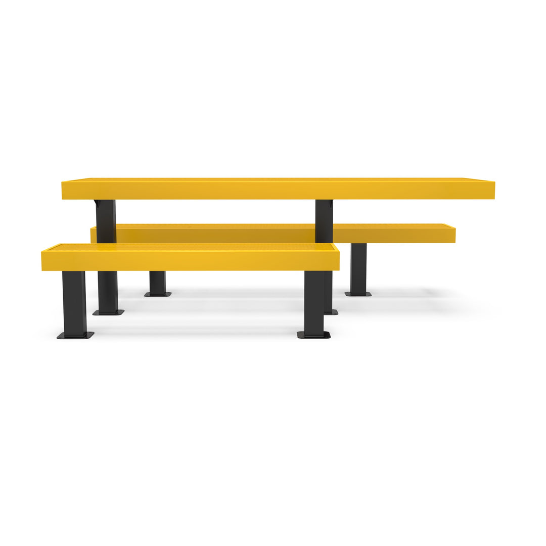 Mounted Designer Side by Side Diamond Picnic Table