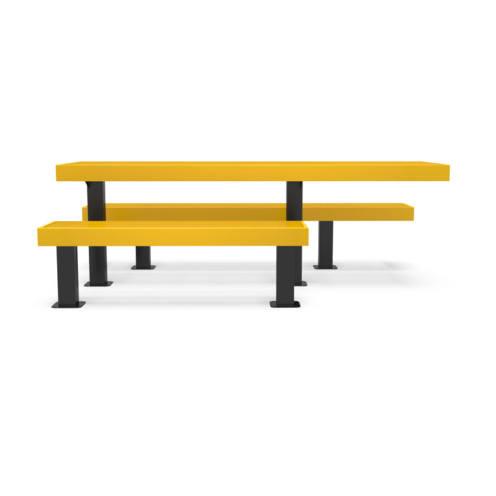 Mounted Designer Side by Side Diamond Picnic Table