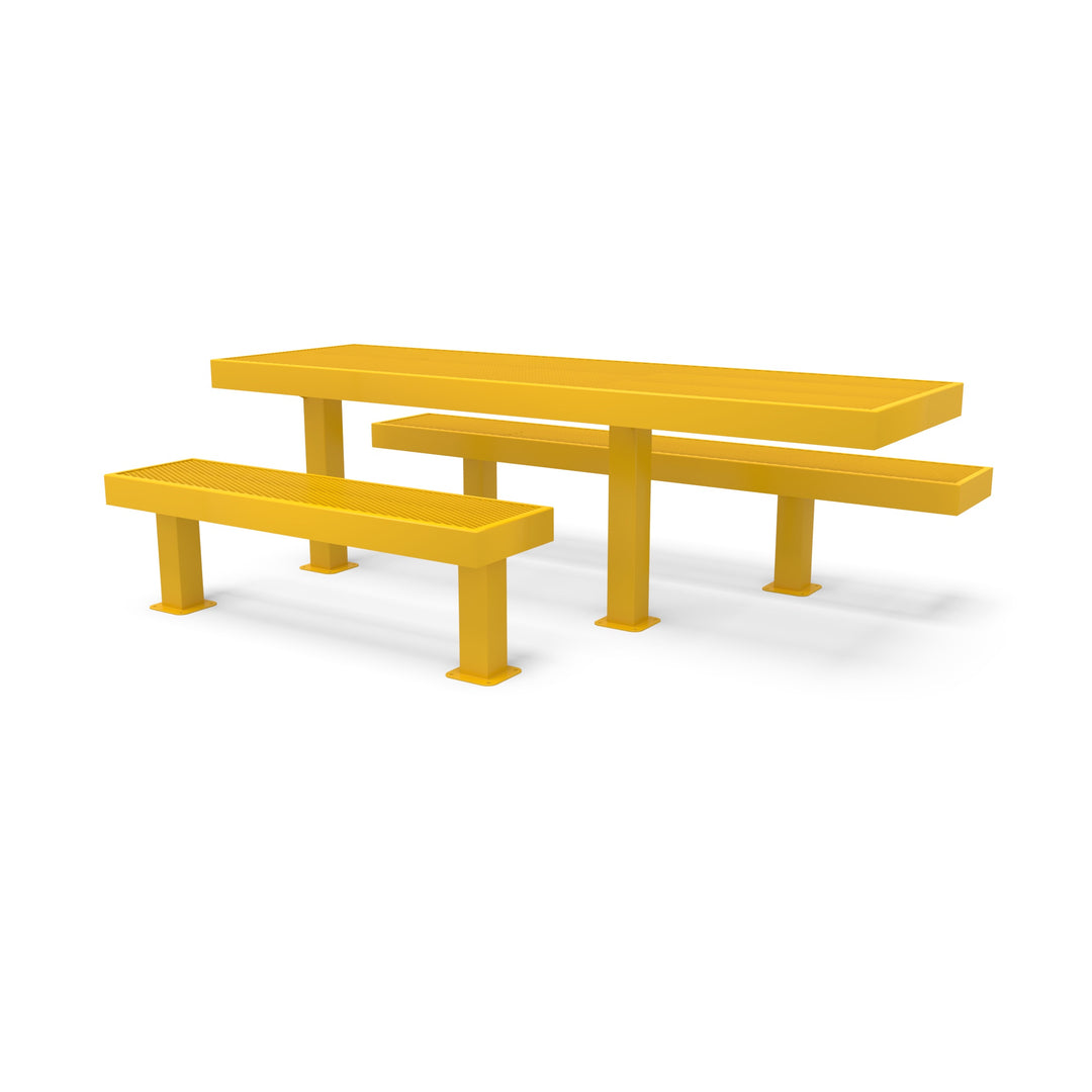 Mounted Designer Side by Side Diamond Picnic Table