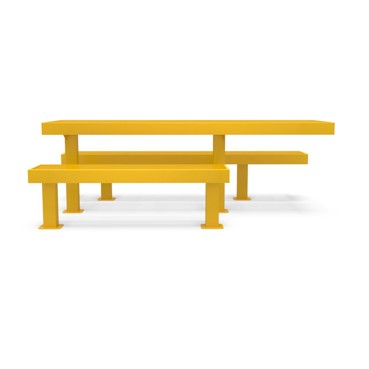 Mounted Designer Side by Side Diamond Picnic Table