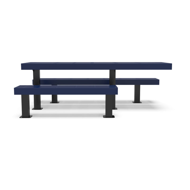 Mounted Designer Side by Side Traditional Picnic Table
