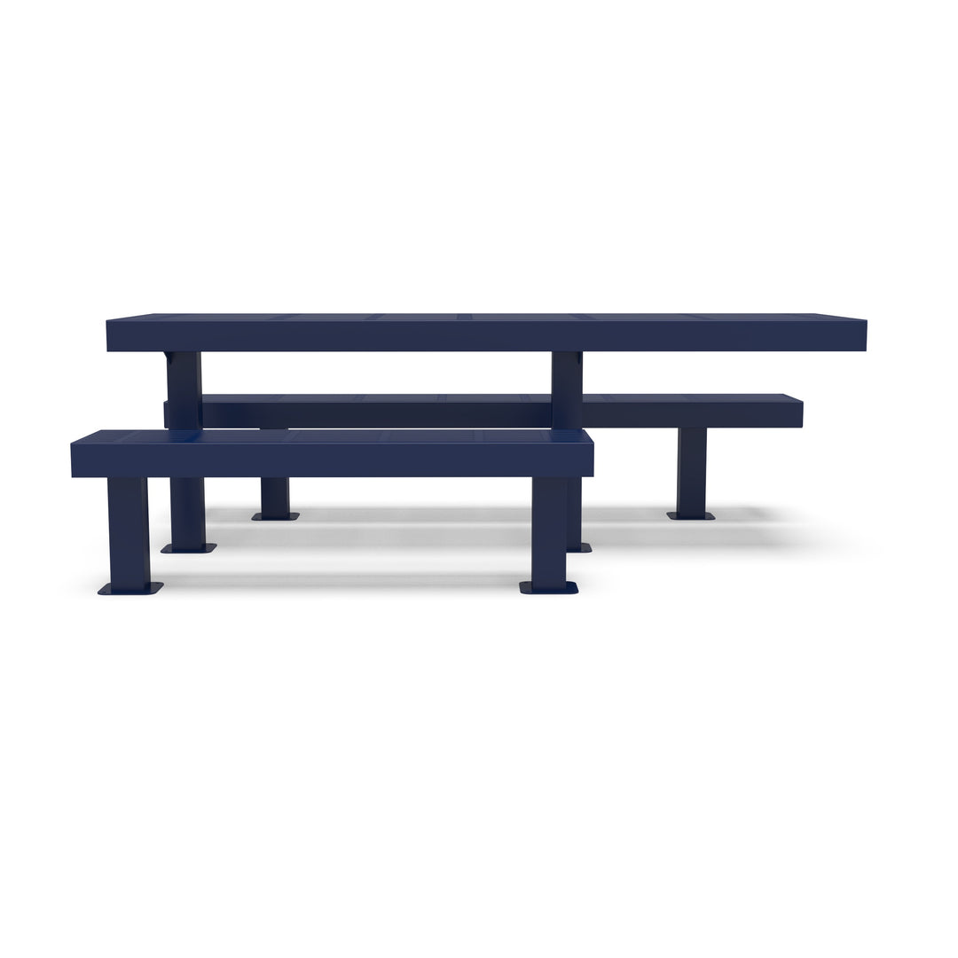 Mounted Designer Side by Side Traditional Picnic Table