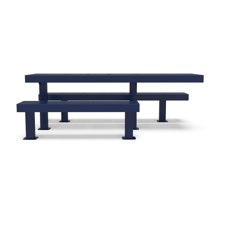 Mounted Designer Side by Side Traditional Picnic Table