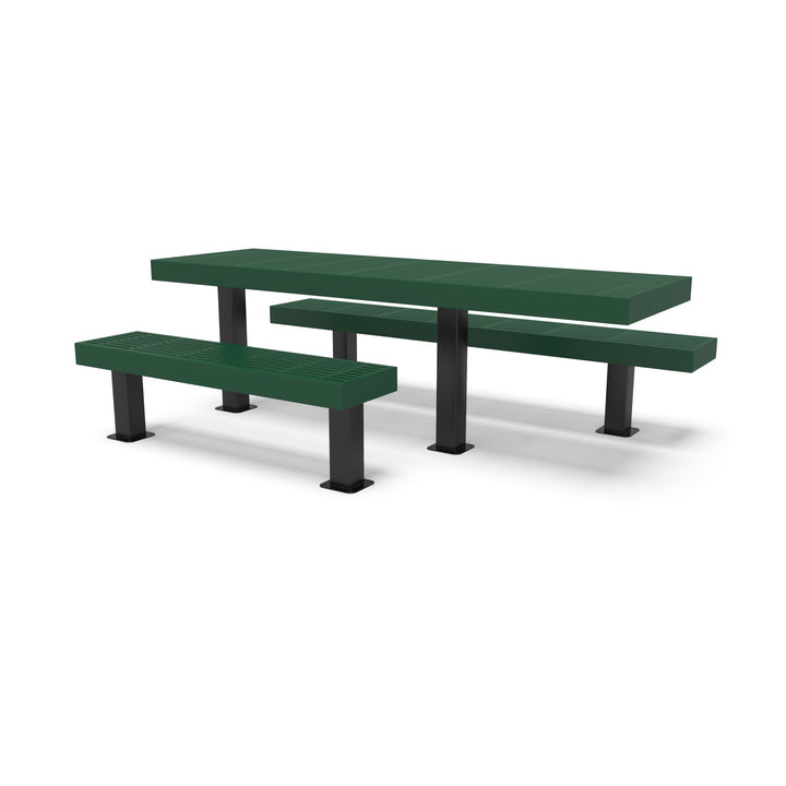 Mounted Designer Side by Side Traditional Picnic Table