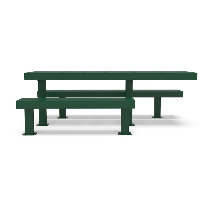 Mounted Designer Side by Side Traditional Picnic Table