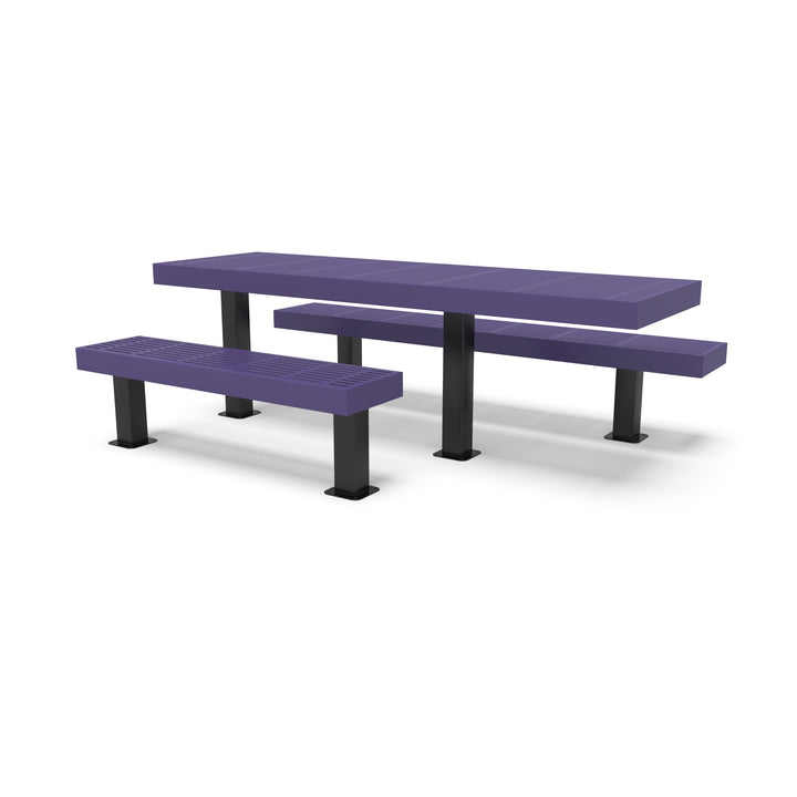 Mounted Designer Side by Side Traditional Picnic Table