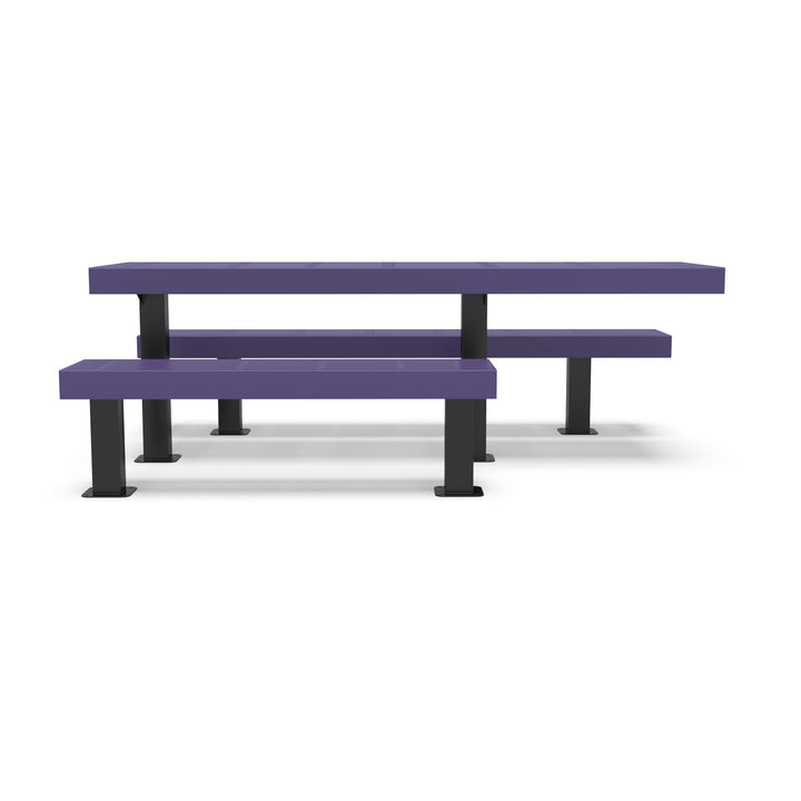 Mounted Designer Side by Side Traditional Picnic Table