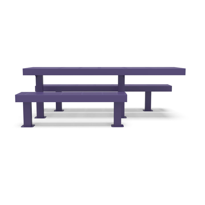 Mounted Designer Side by Side Traditional Picnic Table
