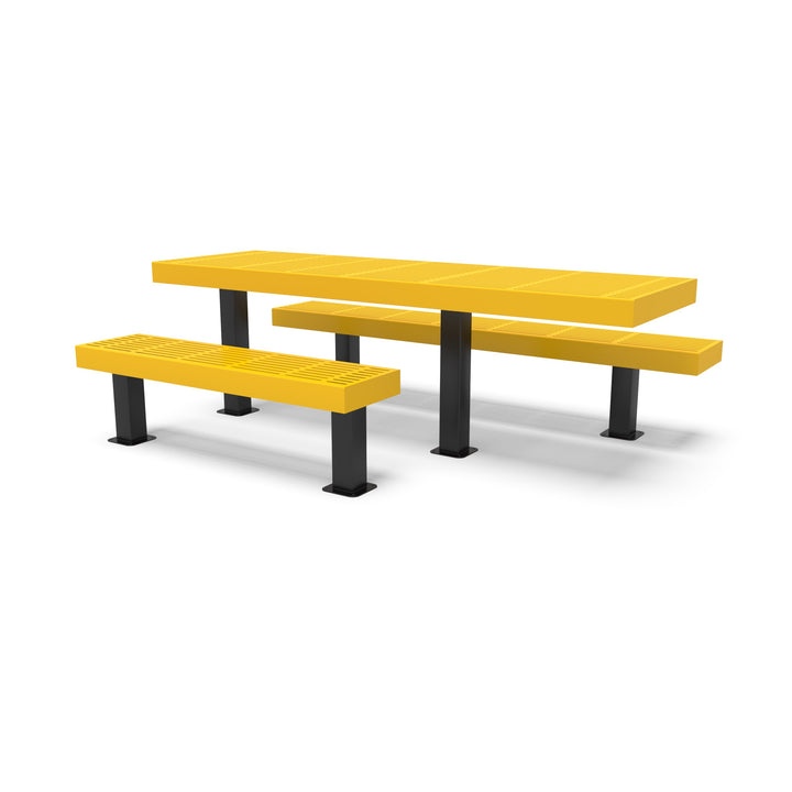 Mounted Designer Side by Side Traditional Picnic Table
