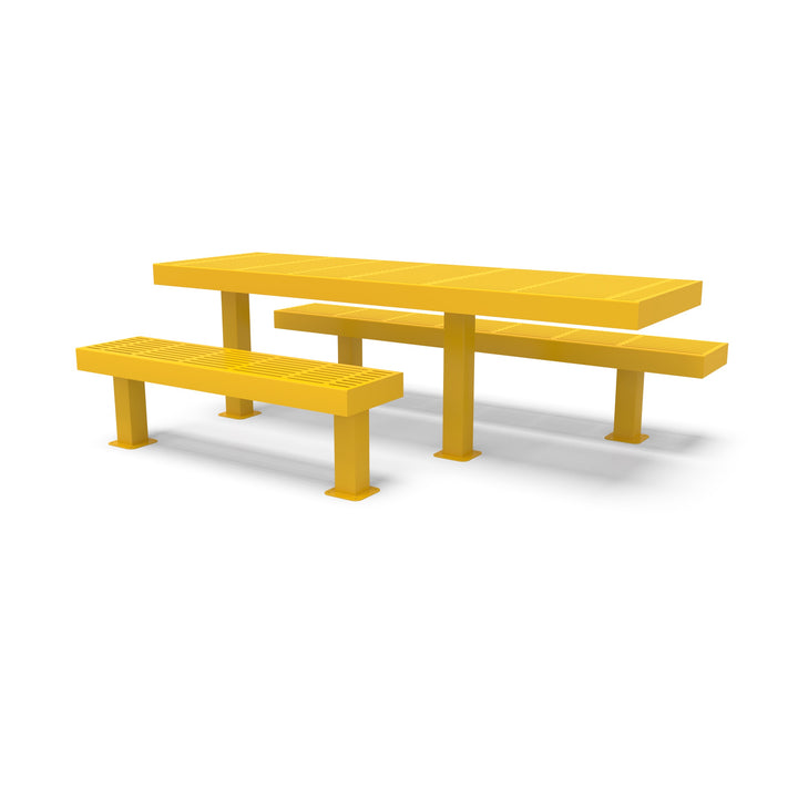 Mounted Designer Side by Side Traditional Picnic Table