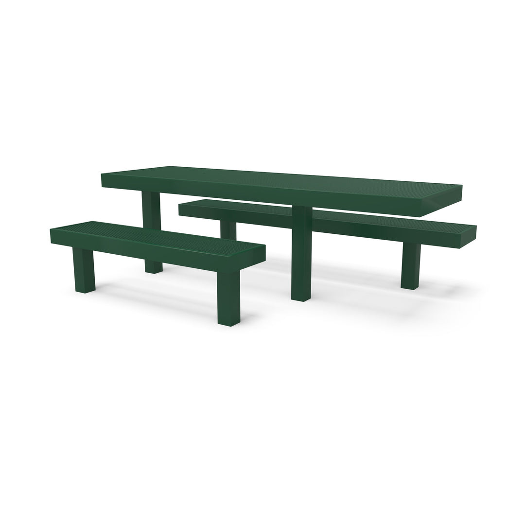 Inground Designer Side by Side Diamond Picnic Table