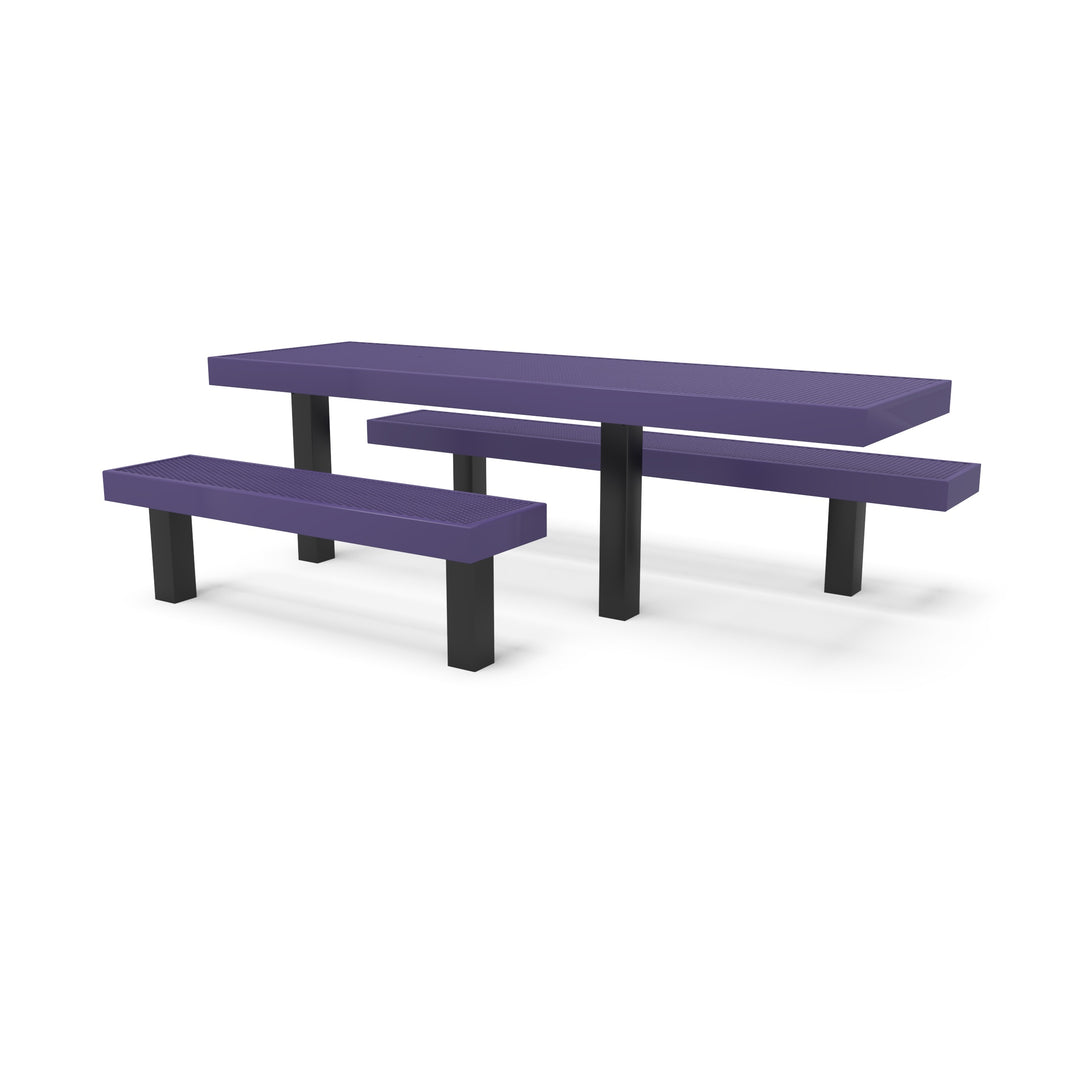 Inground Designer Side by Side Diamond Picnic Table