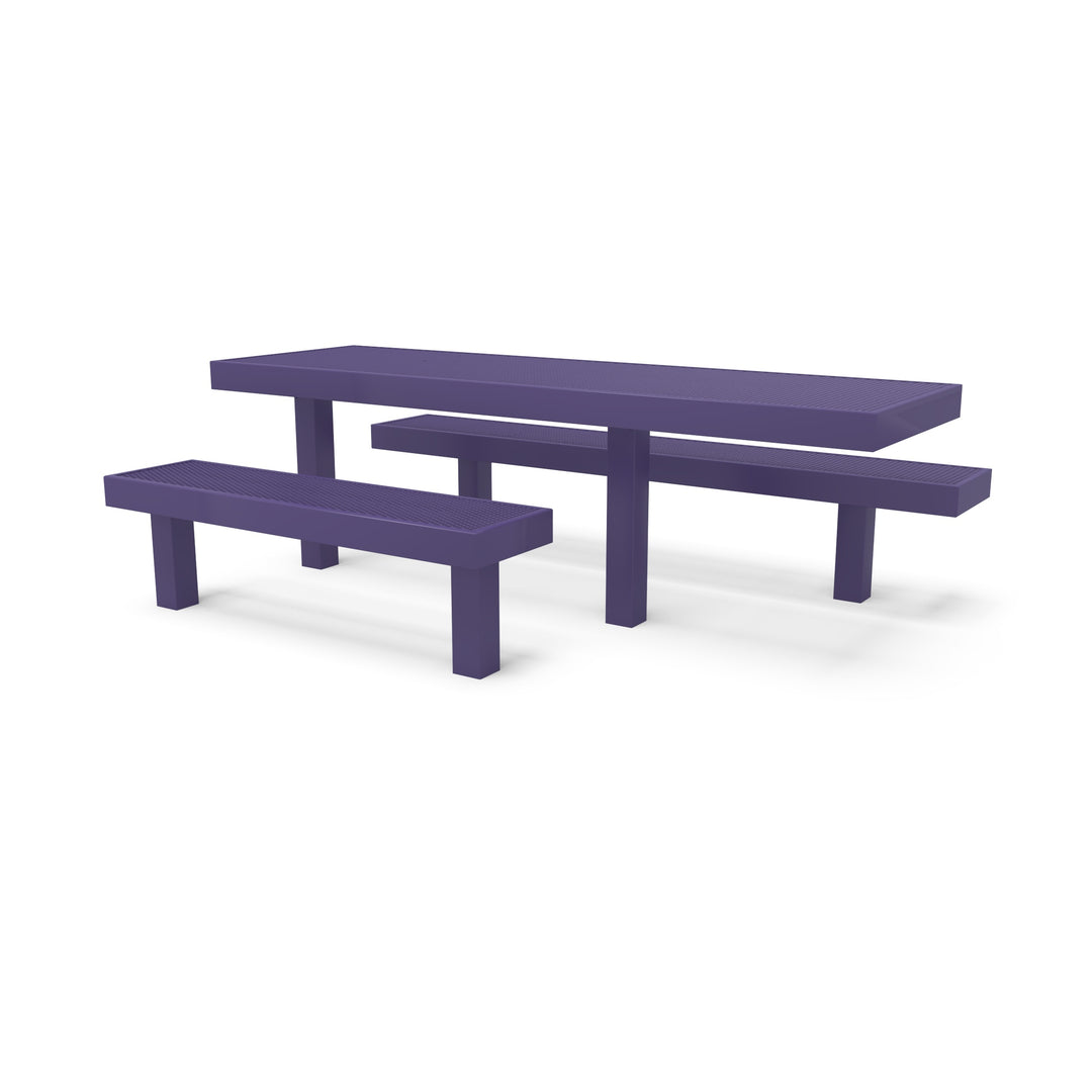 Inground Designer Side by Side Diamond Picnic Table