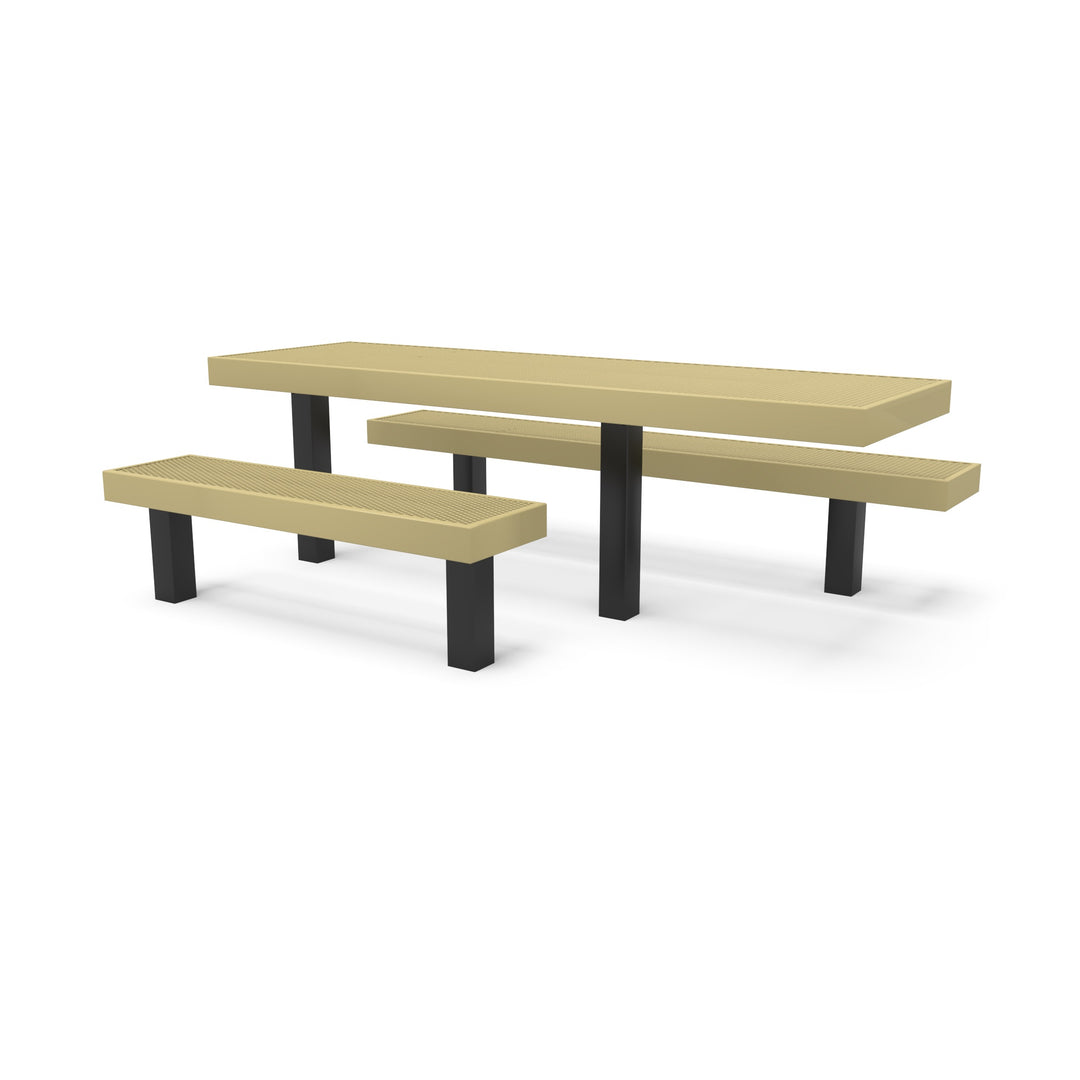 Inground Designer Side by Side Diamond Picnic Table