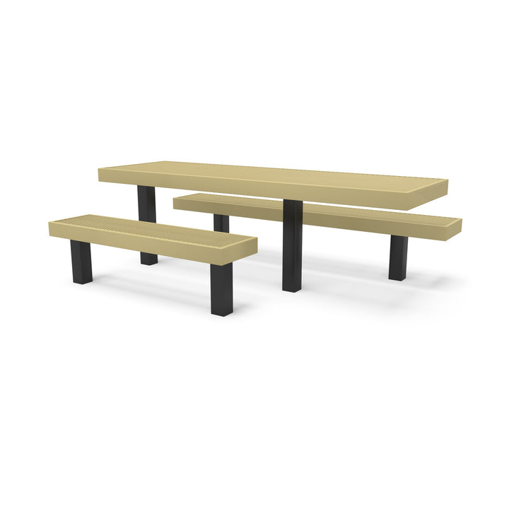 Inground Designer Side by Side Diamond Picnic Table