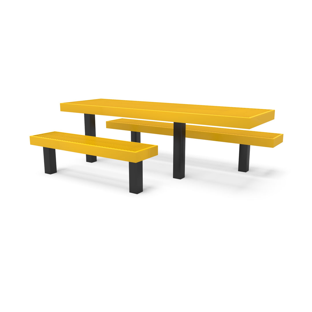 Inground Designer Side by Side Diamond Picnic Table