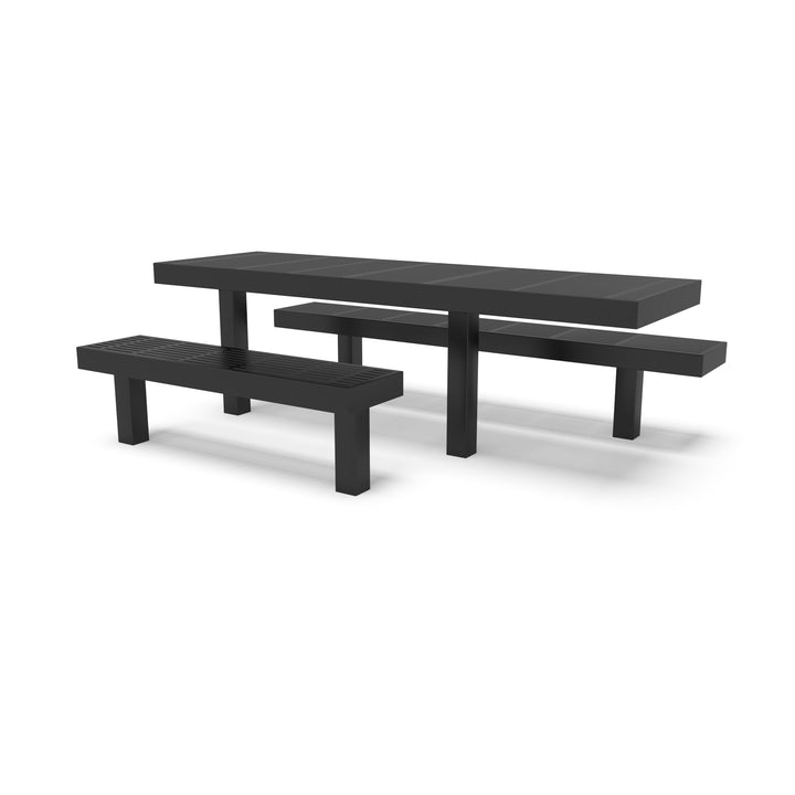Inground Designer Side by Side Traditional Picnic Table