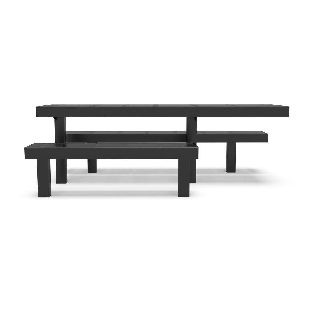 Inground Designer Side by Side Traditional Picnic Table