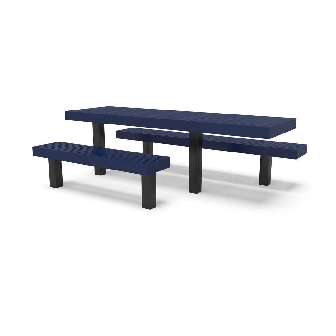 Inground Designer Side by Side Traditional Picnic Table
