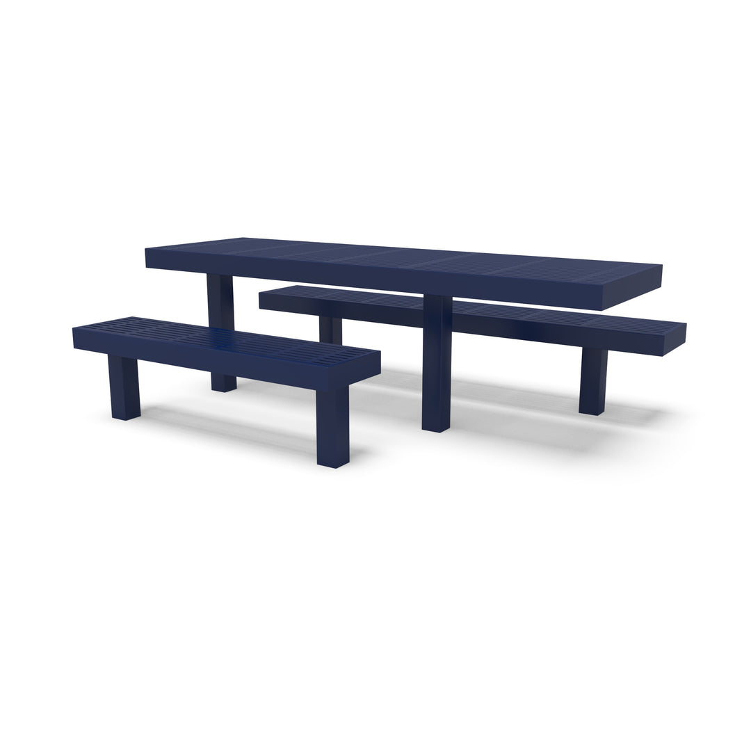 Inground Designer Side by Side Traditional Picnic Table
