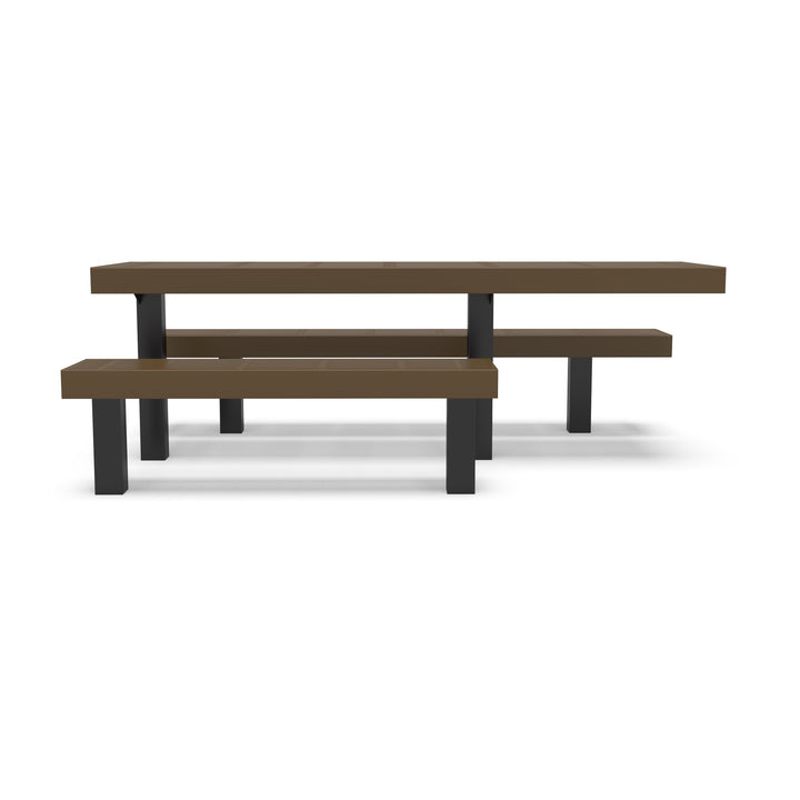 Inground Designer Side by Side Traditional Picnic Table